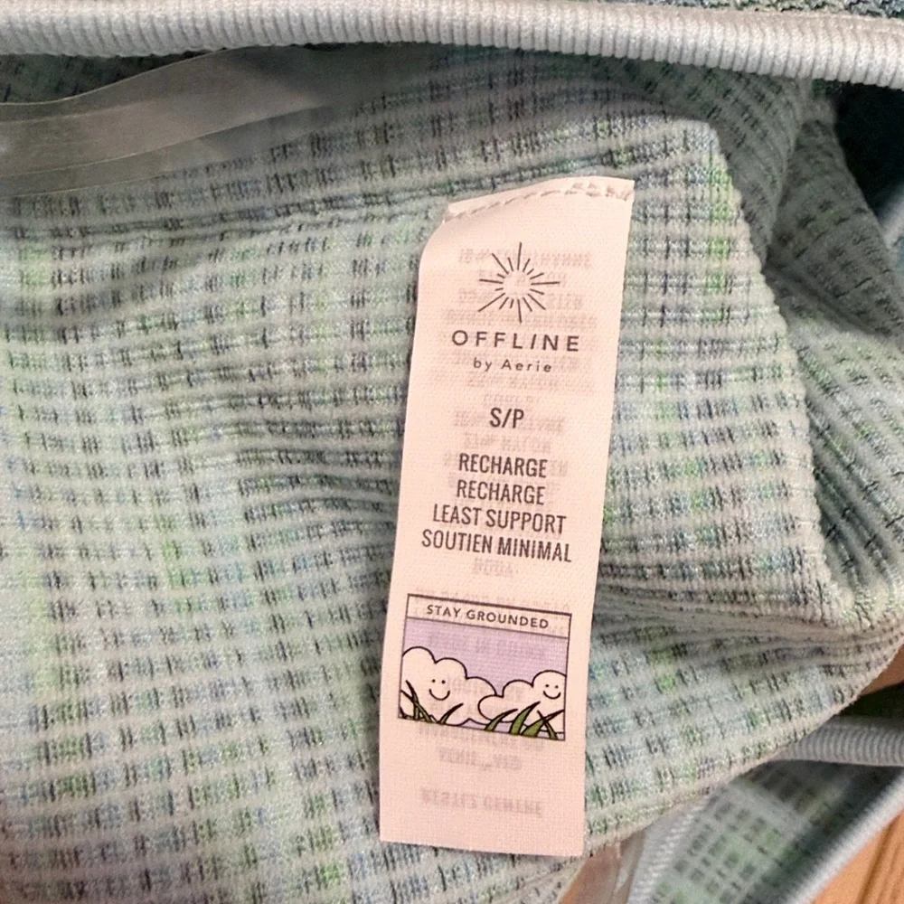 Offline by Aerie Split One Shoulder Long Line Sports Bra, sz S - Picture 4 of 7